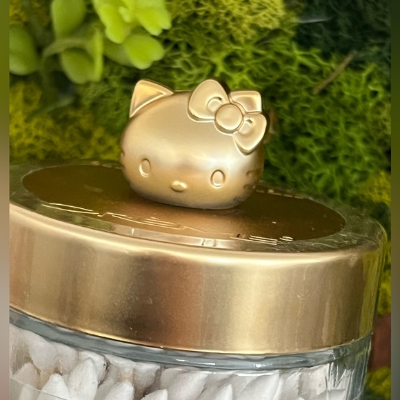 Hello Kitty Gold Reusable Jar - cotton swabs🧡 - Picture 6 of 7